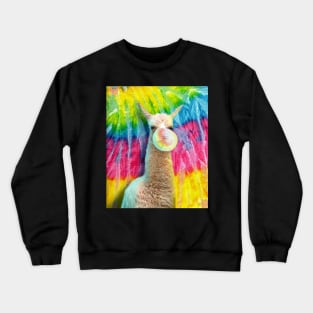 Tie Dye Llama Crewneck Sweatshirt